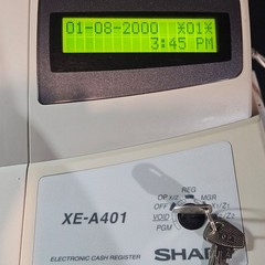 Sharp XE-A401 Electronic Cash Register Thermal Printer Tested Working