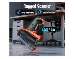 Tera Barcode Scanner Wireless 1D Laser Cordless Barcode Reader USB 5100 Orange