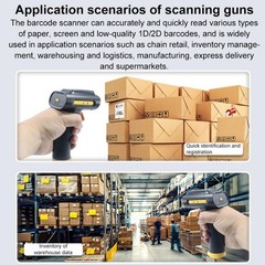 UHF RFID Handheld Card Reader Cash Register Settlement Scanner, Style: Bluetooth