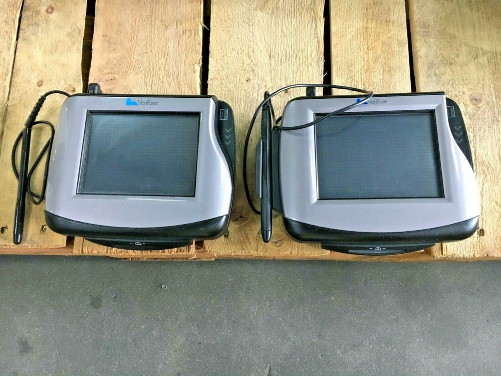 Lot of (2) Verifone MX 870 Credit Card Readers w/stylus’ only, Chip or Swipe !