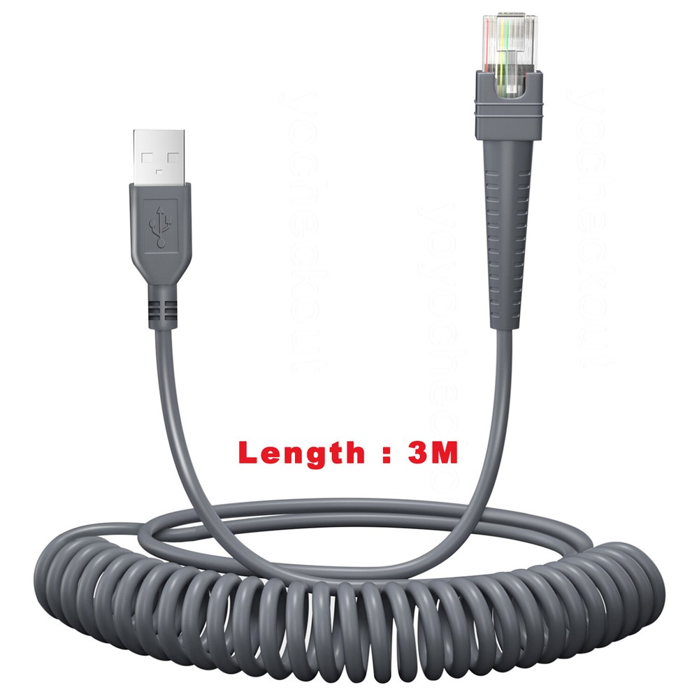 3M-9.84ft Scanner Cable For Zebra DS9908 STB4278 LI4278 USB A to RJ45 Cable
