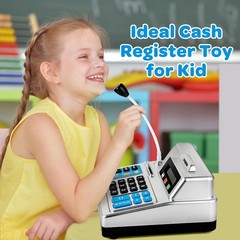 Calculator Cash Register Toy Gift for Kids Age 3, 4, 5, 6, 7, 8+ Year Old, 10…
