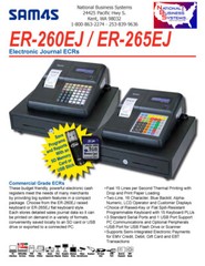 SAM4s ER-260EJ Cash Register New/ RAISED KEYBOARD / Warranty FREE SHIPPING