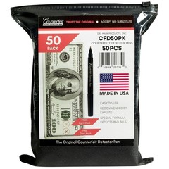 Authentic US-Made Counterfeit Detection Pen, 50 Pack