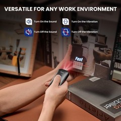 Eyoyo 1D Mini Bluetooth Barcode Scanner, 3-in-1 USB Wired & & black