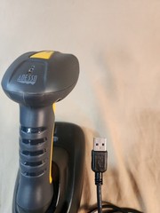Adesso NuScan 4100B Black Bluetooth Antimicrobial Waterproof CCD Barcode Scanner
