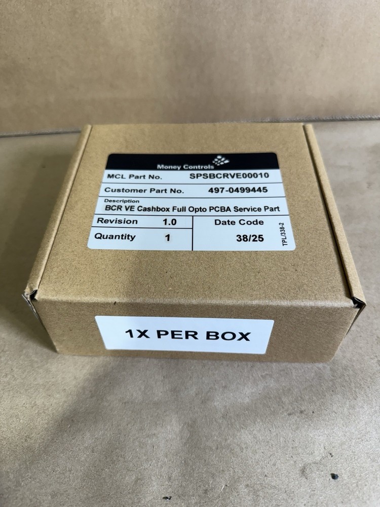 Money Controls 497-0499445 BCR VE Cashbox Full Opto PCBA