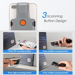 Eyoyo Bluetooth 1D Back Clip Bluetooth Barcode Scanner Portable Barcode Reader