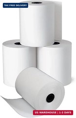 Thermal Paper Rolls 3 1/8 x 230 – American Made: [50/pack] BPA Free 48 GSM Solid