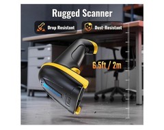 Tera Barcode Scanner Wireless 1D Laser Cordless Barcode Reader USB 5100 Yellow