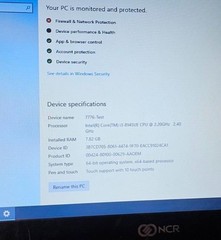 New NCR CX3 15.6″ POS Touchscreen System i3-8145UE, 120GB SSD 8GB, W10, PSU