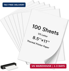 BESARME 100 Sheets Thermal Printer Paper, 8.5 x 11 Inch US Letter Size Thermal P