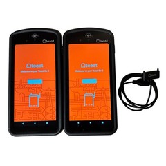Lot of 2 Toast Go 2 Handheld POS Tablet TG200 w/ 1 Original Charging Cable Clean