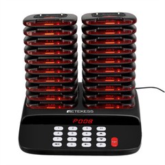 Retekess TD183 Restaurant Pager System Guest Queuing 20 Buzzers Food Truck Cafe