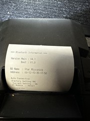 Star TSP650II 654IIBI2 POS Receipt Printer Bluetooth 654IIBI2