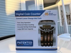 Royal Sovereign FS-2D Digital Coin Counter Anti-Jam 400 Capacity 312 Coins/Min