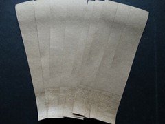 10 – Blank Cash Money Self-Sealing Straps Tan Saw Tooth Currency Bands