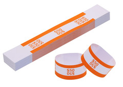 150Pcs Self Sealing Cash Currency Straps Money Paper Bands Bill Wrappers Tape fo