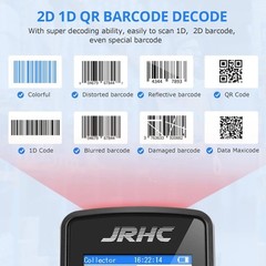 JR C HC-6609T 1D-2D Wireless Barcode Portable Inventory Scanner 2.8″ LCD SCREEN
