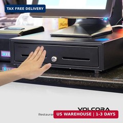 Volcora 16″ Manual Push Open Cash Register Drawer for Point of Sale (POS) System