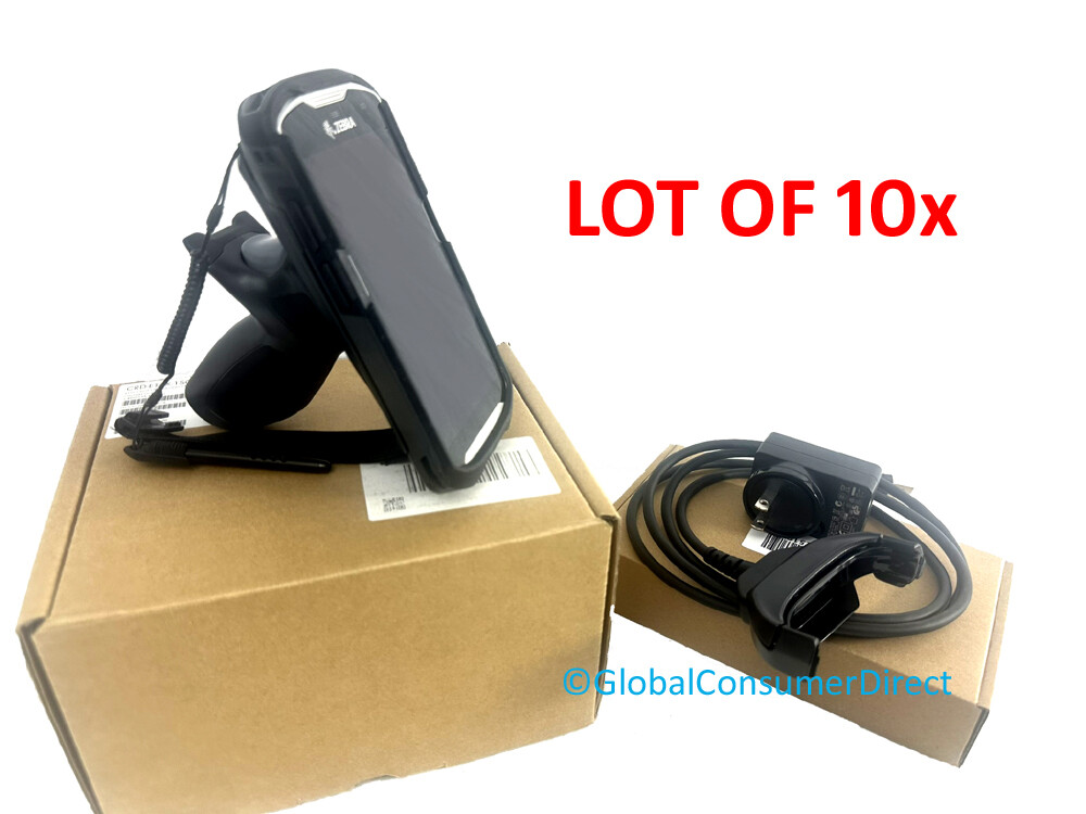 Lot of 10x Zebra TC56 2D Android 8.1 Mobile Computer +Charger Case & Pistol Grip