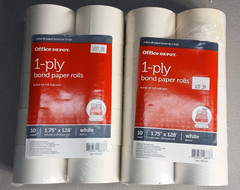 Office Depot 1-ply Paper Roll 10 Count 2 1.75” X 128’