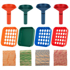 Coin Sorter Tray & Coin Sorter Tube – 4 Color Coded Coin Separator Trays and Coi