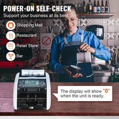 SucceBuy 1000 Pcs/Min Money Counter Business Cash Register Bill Counterfeit Bill