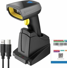 Inateck 1D/2D Bluetooth Barcode Scanner Wireless Laser USB Handheld Scan Gun