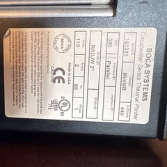BOCA Systems Ghostwriter MiniMB Thermal POS Printer 300 DPI 2in Parallel Tearbar