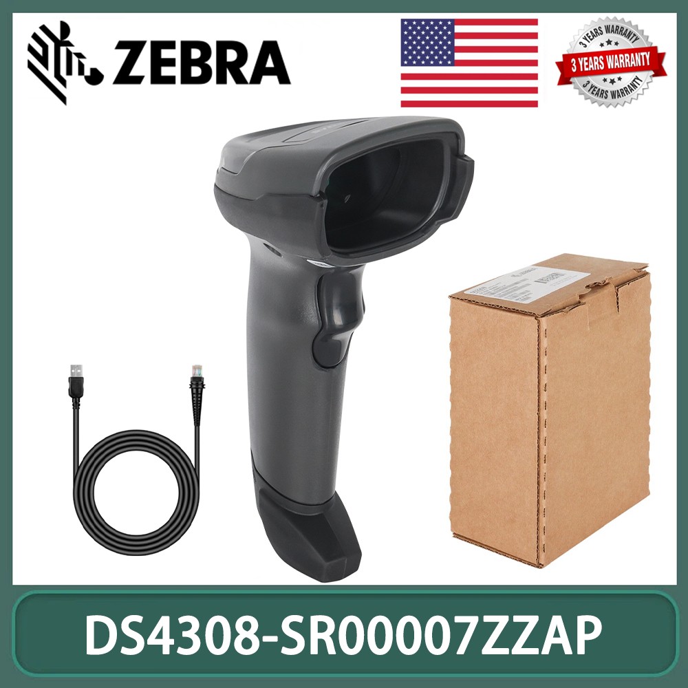 Zebra Symbol DS4308-SR00007ZZAP Corded 1D 2D Code Barcode POS Scanner Reader