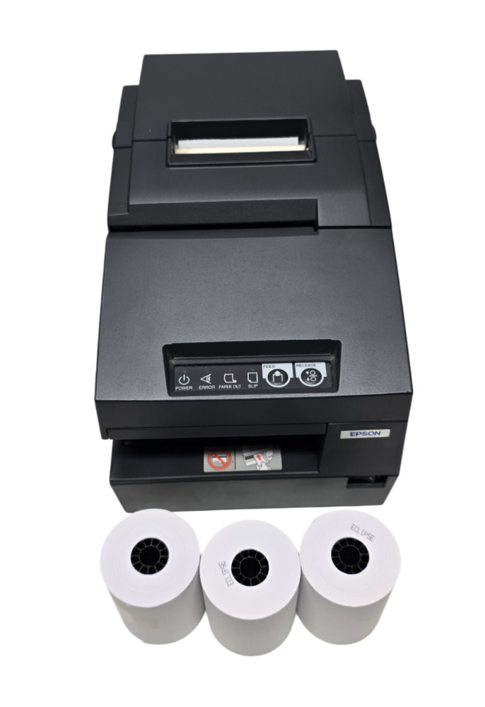 Epson TM-H6000II Thermal Printer – Black W/3 rolls – USB type B – Power Supply