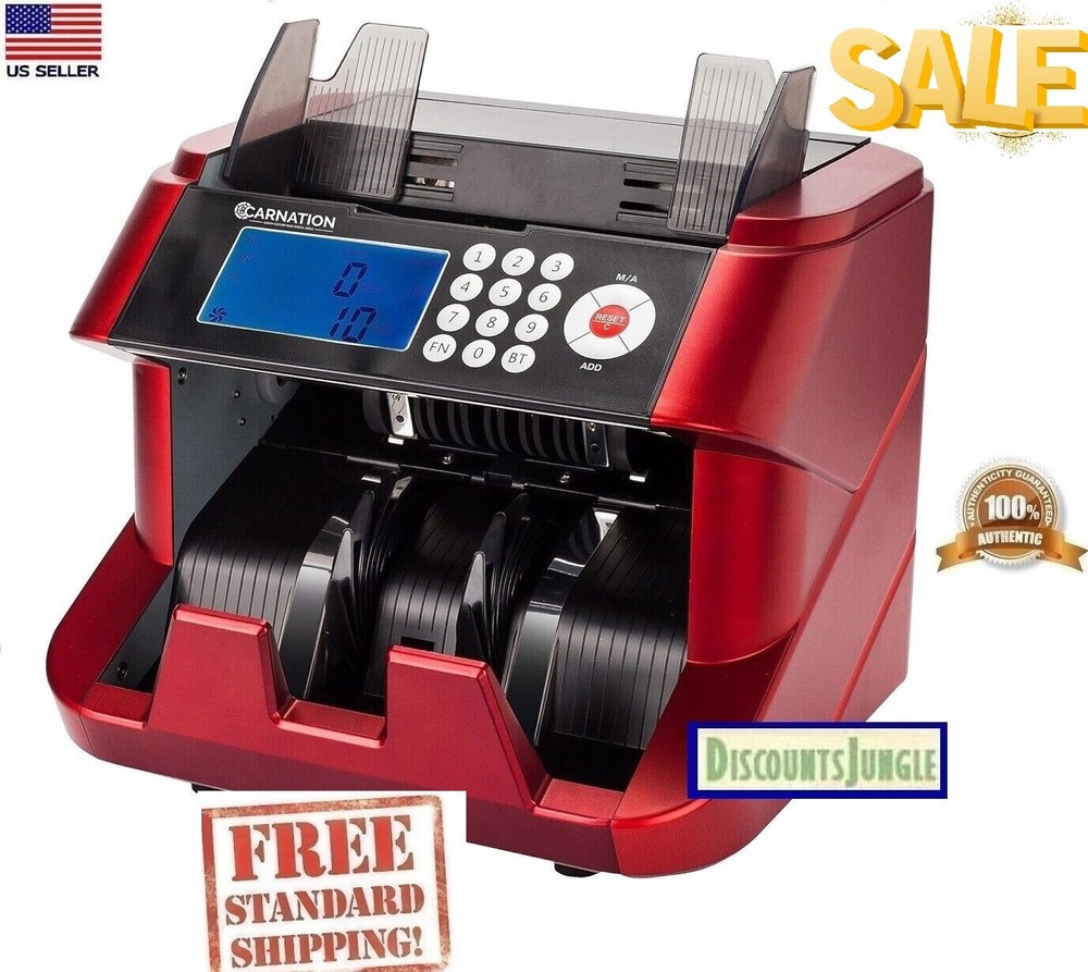 CARNATION Bank money counter machine USED & Counterfeit Bill Detector UV and MG