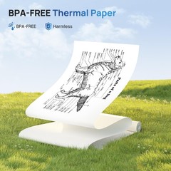 D820 Thermal Printer Paper 8.5 x 11 Inch, Continuous Thermal Paper Roll, US L…