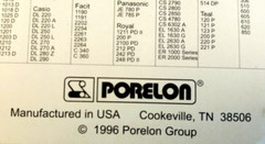 Porelon PR 511 Black/Red Twin Spool Calculator Ribbon Twin-Pack Universal 1996