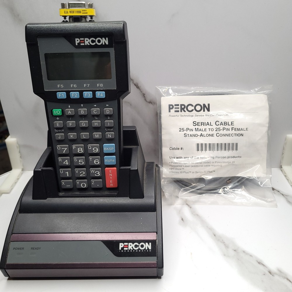 Percon PT 2000 Scanner Dock & Serial Cable Bar Code — Sale For Parts