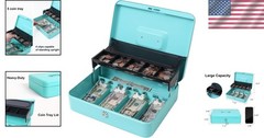 Compact Locking Cash Box with Coin Slot