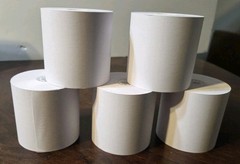 3″ x 165′ 1-Ply White Bond Cash Register Receipt POS Paper Rolls – 5 Count