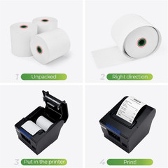Thermal Paper 3 1/8 X 230Ft, 10 Rolls Receipt Paper Work for Star Micronics TSP1