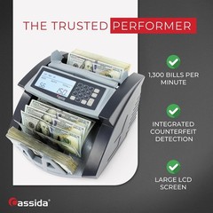 UV/MG/IR Counterfeit Detection Money Counter – Large Display