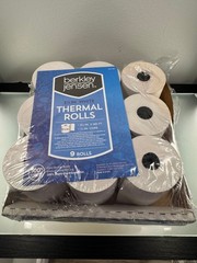 Berkley Jensen Thermal Paper Rolls 9 Pack 3-1/8″ x 220′ POS Receipt Paper