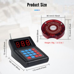 Retekess 10 Replacement Coasters for TD165 Restaurant Pager System Clinic Cafes