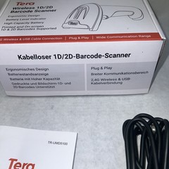 TERA 5100 1D Laser Barcode Scanner 2.4G Wireless USB Wired Orange