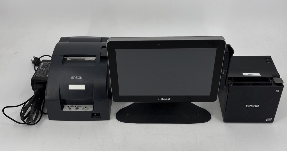 ELO ESY10i1B Touchscreen Toast POS Computer w/ Card Reader, 2 Receipt Printers