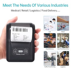 BISOFICE 58mm Portable Thermal Printer 2 Inch Wireless BT USB For IOS