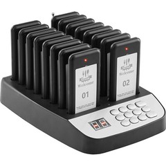 VEVOR Restaurant Wireless Guest Paging System 16 Beepers Queuing Calling Pagers