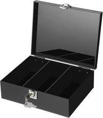 Acrylic Lockable Cash Storage Box 3 Slots Money Holder Cash Organizer Currency T