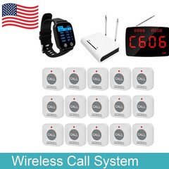Wireless Calling pager 1 Host 15 Buttons 3 Watch Receivers Signal Booster Hotel