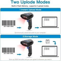 Versatile CCD Barcode Scanner with Auto-Sensing & 2600mAh Battery – NT-1228BC