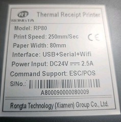 Rongta POS Printer, 80mm USB Thermal Receipt Printer, Restaurant Kitchen Printer